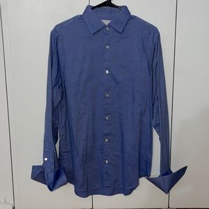 Banana Republic slim fit blue cuff link dress shirt - M 15-15.5 neck